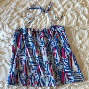 Lilly Pulitzer silk strapless top